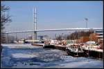 Stralsund Beide Sundquerungen auf einen Blick.  Stralsund (auf dem D�nholm) am 23.01.10