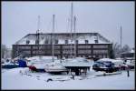 Stralsund Segelboote im Winterlager.Ein kleiner Hauch von Sommer?  Stralsund am 14.02.10
