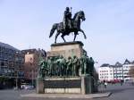Koln Ein Reiterdenkmal auf dem Heumarkt in K�ln, 17. M�rz 2010.