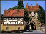 Deutschland Iphofen. Einersheimer Tor (Landseite) - August 1978