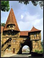 Deutschland Iphofen. R�delseer Tor (Stadtseite) - August 1978