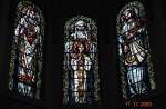 Arnsberg-Neheim: Sauerl�nder Dom St. Johannes; bleiverglaste Fenster, dargestellt sind die ...