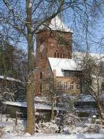Grevesmuhlen Grevesm�hlen; Blick von der B�rgerwiese auf die St.-Nicolai-Kirche, 30.01.2010