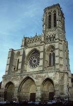 Soissons, Kathedrale Saint-Gervais-et-Saint-Protais, Westfassade. Bau ab 1180, Westfassade um 1400. ...