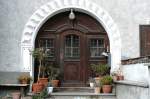 engadin--st-moritz Schweiz - T�rportal Engadiner-Haus in Cinuos-chel-Brail am 15.10.2008