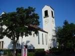 Freiburg-St�hlinger,
evangelische Lutherkirche, gebaut 1951-52,
Juli 2008,   ...