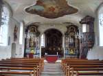 Freiburg-Munzingen,
barocker Innenraum der Kirche St.Stephan,
April 2010  ...