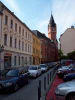 historische Architektur und Bauwerke Berlin-K�penick, Rosenstra�e, Blick zum Rathaus, 1901-04 erbaut, 1906 Schauplatz des 'Hauptmann von K�penick'-Schelmenst�cks (22.09.2007)