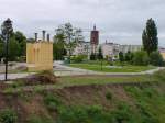 gubin Blick auf neugestalteter Neisseinsel Gubin, 03.06.10