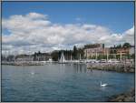 Lausanne Der Yachthafen von Lausanne am Genfer See, aufgenommen am 25.07.2009.