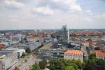 Hannover Blick von Rathausturm in Richtung Aegdientorplatz, am 30.06.10.