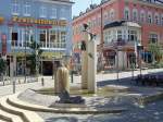 deutschland Plauen/Vogtland. Brunnenanlage
