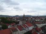 Saarbrucken Das Foto habe ich am 22.07.2010 vom Dach des Kaufhauses Karstadt gemacht. Das Dach ist frei zug�nglich da es ein Parkhaus ist. Auf dem Foto ist die Basilika St.Johann zu sehen.