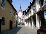 Die SCHWEDENGASSE in Krems an der Donau; links das ehemalige ...