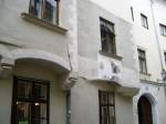 Freigelegte Fresken auf einem Haus in der Schl�sselamtsgasse in Krems ...
