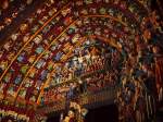 Amiens, Kathedrale Notre Dame. Tympanon des Hauptportals an der Westfassade ...