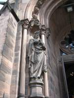 Saarbrucken Eingang der Johanniskirche von Saarbr�cken. Die Aufnahme des Foto war am 05.08.2010.