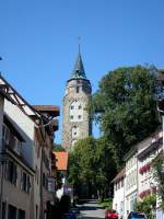 deutschland Rottweil, die �lteste Stadt in Baden-W�rttemberg,
der 'Hochturm' wurde im 13.Jahrhundert am h�chsten Punkt der Stadt als Wach-und Gef�ngnisturm erbaut, 1556 auf 54m aufgestockt,
mit Aussichtsgalerie,
Aug.2010