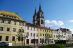 Oschatz, Altmarkt mit T�rmen ...  Peter Reiser 19.01.2012