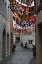 Konstanz: fastn�chtlich geschm�ckte Niederburg ...  Joachim Kohler 28.01.2012