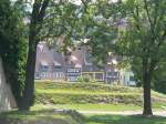 erfurt Blick vom Petersberg auf Fachwerkh�user am Domplatz. 17.6.2007