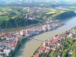Passau Altstadt aus s�dwestlicher Vogelperspektive 070616