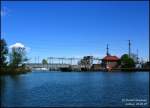 Die Eisenbahnzugbr�cke in Anklam. ...  Harald Neumann 24.10.2007