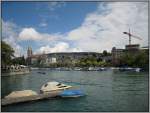 zurich Z�rich am 22.07.2007 - Blick auf die Limmat von der Quaibr�cke aus.