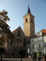 erfurt Erfurt, Wenigemarkt mit �gidien-Kirche an einem der wenigen sch�nen Hersbsttage, 17.10.2007

