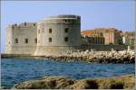 dubrovnik Die Befestigungsanlagen am alten Hafen von Dubrovnik. Scan eines Dias aus dem Jahr 1986.