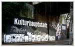 Duisburg Ein Graffito in Duisburg-Beeckerwerth zum Thema 'Das Ruhrgebiet - Kulturhauptstadt Europas 2010.' 