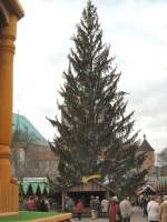 erfurt Erfurt im Dezember 2007, Weihnachtsmarkt auf dem Domplatz, nur kein Weihnachtswetter ! Aufnahme vom 6.12.2007