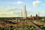 Duisburg Hochofenwerk Schwelgern - Blick vom Alsumer Berg (Juni 1993)