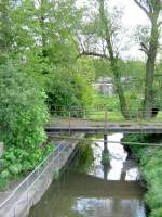 Wurzen Verstohlene Ecken in Wurzen, der M�hlgaben an der ehemaligen Teppichfabrik im frischen Gr�n, 05.05.08