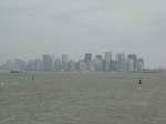 New York Blick auf Manhattan von der Staten Island Ferry. Aufgenommen am 08.04.08