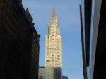 New York Blick zum Chrysler Building. Das Foto wurde von der Fifth Avenue/42 Street gemacht. Aufgenommen am 08.04.08