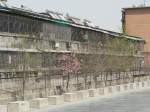 Wohnhaus an der Stadtmauer. Die ersten drei Etagen von Wohnh�usern ...