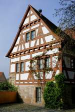 bietigheim-bissingen Restauriertes Fachwerkhaus neben Hornmoldhaus am 18.04.2008 in Bietigheim-Bissingen 