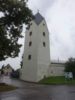 Drahanovice / Drahanowitz, Cerna Vez oder schwarzer Turm, viergeschossige eckige Turm von 28 m Hhe, erbaut ab 1567 (03.08.2020)