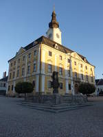 Policka / Politschka, Rathaus am Palackeho Namesti, erbaut von 1739 bis 1744 durch Franz Maximilian Kaňka (01.08.2020)