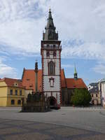 Chomutov / Komotau, sptgotische Maria Himmelfahrt Kirche, erbaut von 1518 bis 1542 (06.07.2019)