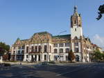 Kiskunfelegyhaza, Rathaus am Szent Janos Ter, erbaut 1911 nach Plnen des Architekten Jozsef Vas (25.08.2019)