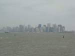 Blick auf Manhattan von der Staten Island Ferry.