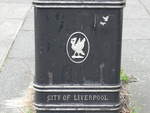 Papierkorb in Liverpool, am 13.09.2012.