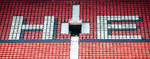 Ausschnitt der Nordtribune des Fuballstadions Old Trafford in Manchester.
