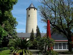 die Stromburg im Landkreis Bad Kreuznach, 1056 erstmals urkundlich erwhnt, seit 1994 Restaurant und Hotel von Starkoch Johann Lafer, Mai 2005