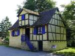 Ungersheim/Elsa, ECO-Museum, Wohnhaus eines Tagelhners, um 1890, aus Kochersberg/Unterelsa, 1989 abgebaut und ins Museum versetzt, Mai 2025