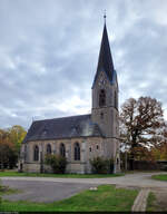 Kirche Belleben (Stadt Knnern), erbaut im Stil der Neugotik von 1887 bis 1889.