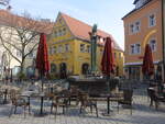 Bayreuth, Gasthof Wolffenzacher und Brunnen am Sternplatz (10.03.2026)