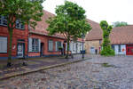 Die Gebude am Kloster zum Heiligen Kreuz in der Hansestadt Rostock.